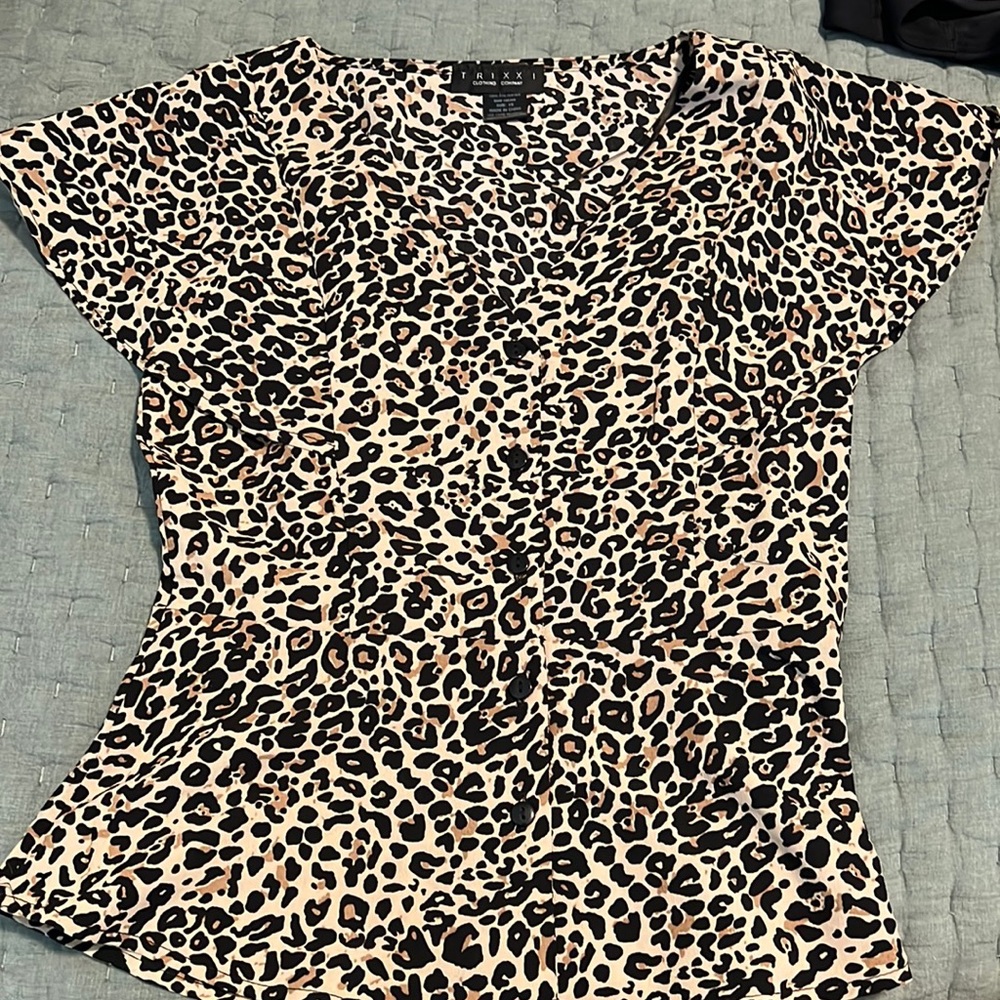 Cheetah print blouse